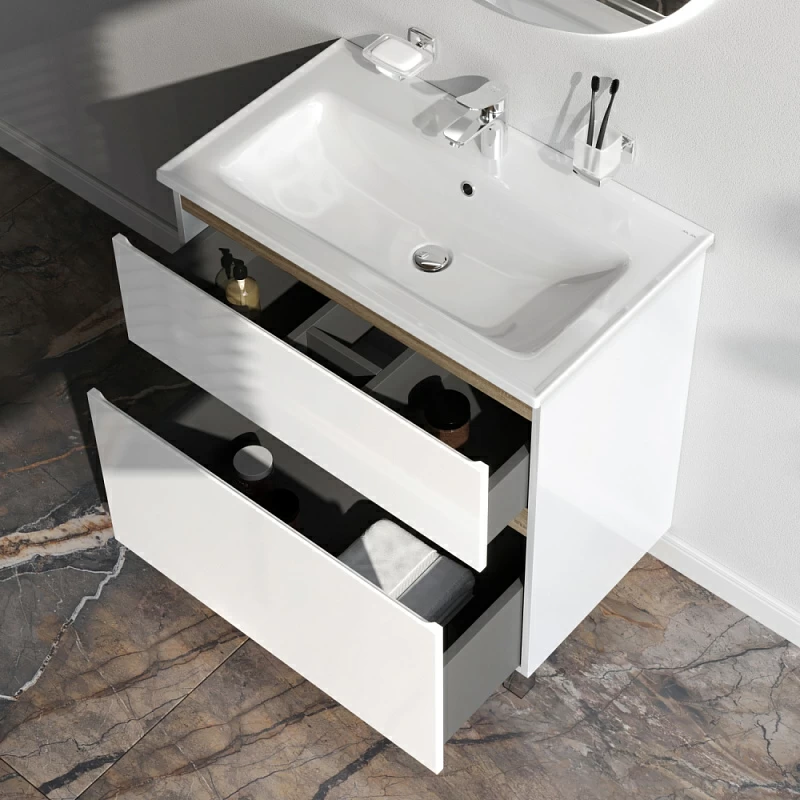 Тумба под раковину 80 AM.PM X-Joy M85AFSX0802WG напольная белый глянец