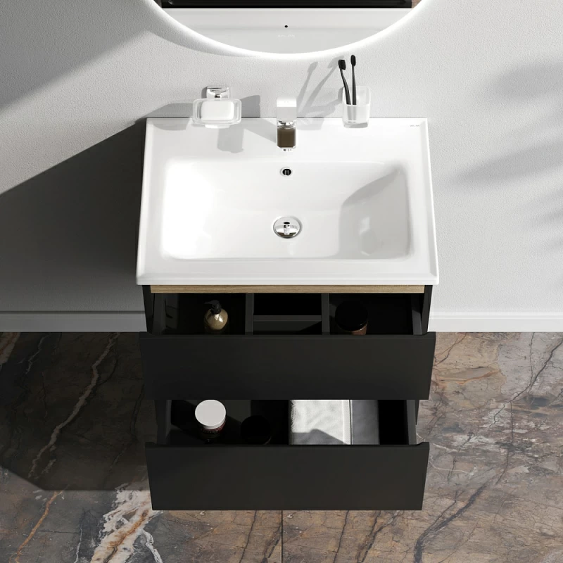 Тумба под раковину 65 AM.PM X-Joy M85AFHX0652BM подвесная черная матовая