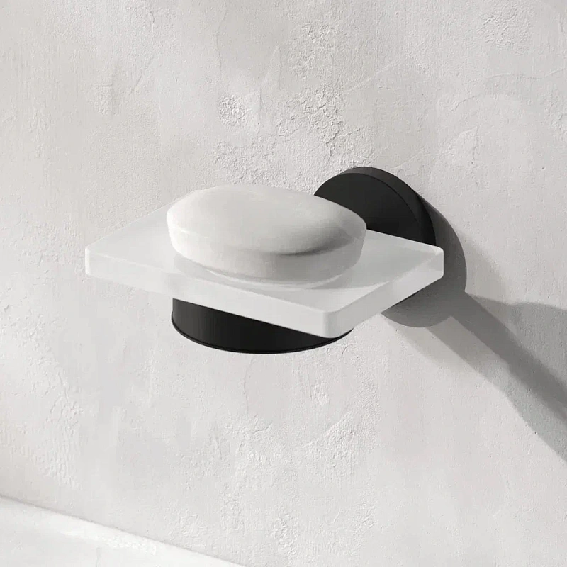 Мыльница стеклянная настенная AM.PM X-Joy A85A34222 черная