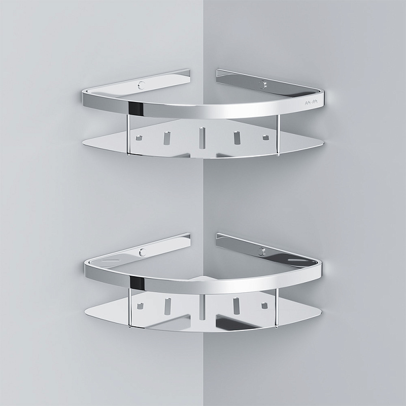 Полка в ванную угловая AM.PM Sense L A7454200 двухъярусная хром