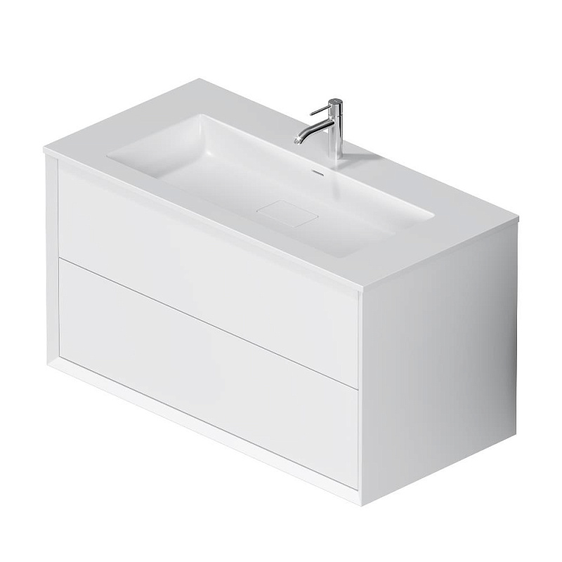 Тумба с раковиной 100 AM.PM Libre M60-FHX1002WM-WPC100SWM подвесная белая матовая