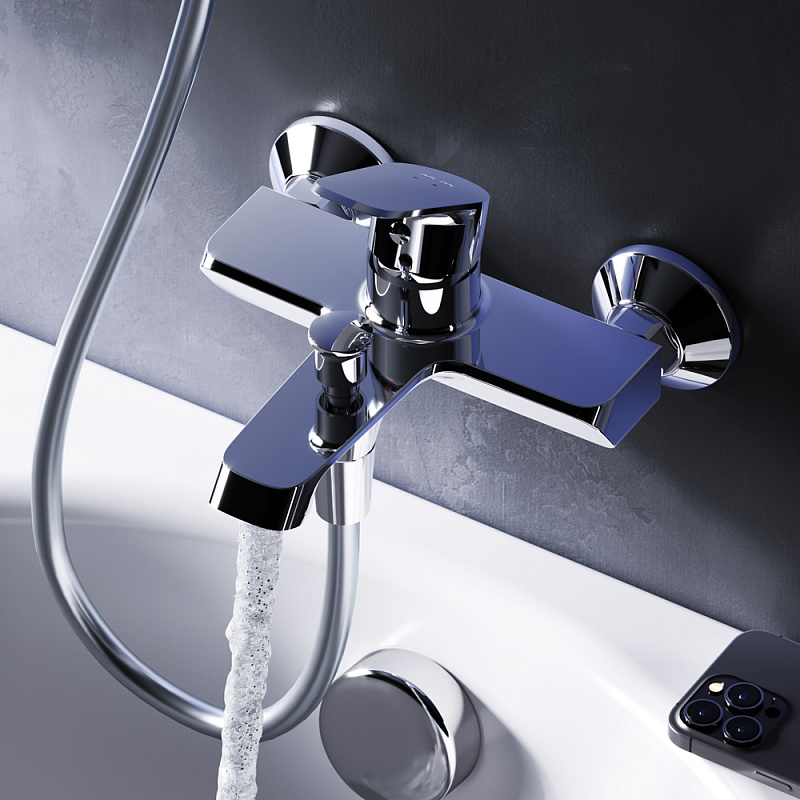 Смеситель для ванны и душа AM.PM Func F8F10000 хром