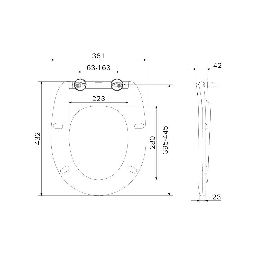 Сиденье для унитаза Sense C747855WH, Белый