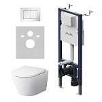 Инсталляция PrimeFit с с подвесным унитазом Aquaspin и клавишей X-Joy IS90201.851900, Синий; белый