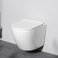 Унитаз подвесной AquaSpin с сиденьем микролифт Like C801900SC, Белый