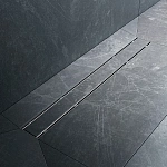 Трап для душа линейный, универсальный затвор Tile, 70 см PrimeFlow W02SC-U11-070-04SB, Хром