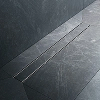 Трап для душа линейный, универсальный затвор Tile, 70 см PrimeFlow W02SC-U11-070-04SB, Хром