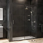 Дверь душевая в нишу Gem W90G-150-1-195BT, Черный, прозрачное