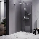 Душевая перегородка 80x200 см Func W84WI-80-F1-MTE, Хром, прозрачное