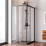 Душевое ограждение 120x90 см, без поддона Gem W90G-403-120290-BT, Черный, прозрачное