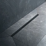 Трап для душа линейный, универсальный затвор Slim line, 60 см MasterFlow W01SC-S11-060-05BM, Черный