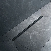 Трап для душа линейный, универсальный затвор Slim line, 60 см MasterFlow W01SC-S11-060-05BM, Черный