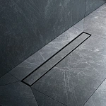 Трап для душа линейный, универсальный затвор Tile, 60 см MasterFlow W01SC-U11-060-04BM, Черный