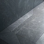 Трап для душа линейный, универсальный затвор Tile, 50 см PrimeFlow W02SC-U11-050-04SB, Хром