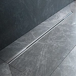 Трап для душа линейный, универсальный затвор Slim line, 100 см MasterFlow W01SC-S11-100-05SB, Хром