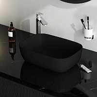 Раковина накладная, прямоугольная, 45 см Func M8FWCC10450BM, Черный