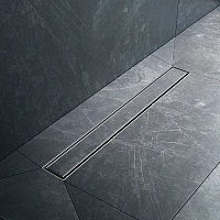 Трап для душа линейный, универсальный затвор Tile, 60 см MasterFlow W01SC-U11-060-04SB, Хром