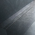Трап для душа линейный, универсальный затвор Tile, 90 см PrimeFlow W02SC-U11-090-04SB, Хром