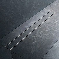 Трап для душа линейный, универсальный затвор Tile, 80 см PrimeFlow W02SC-U11-080-04SB, Хром