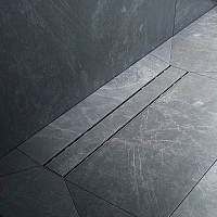 Трап для душа линейный, универсальный затвор Tile, 60 см PrimeFlow W02SC-U11-060-04SB, Хром
