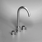 Смеситель для раковины, встраиваемый в столешницу трёхсекционный Scandinavian Pure 360200000, Хром