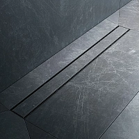 Трап для душа линейный, универсальный затвор Tile, 80 см PrimeFlow W02SC-U11-080-04BM, Черный