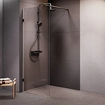 Душевая перегородка 80x195 см X-Joy W94WI-80-F1-BTE, Черный, прозрачное