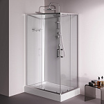 Душевая кабина 120x80 см, прямоугольная, без гидромассажа Above W9XC-403-12080MT, Хром, белый, прозрачное