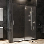 Дверь душевая в нишу Gem W90G-140-1-195BM, Черный, матовое