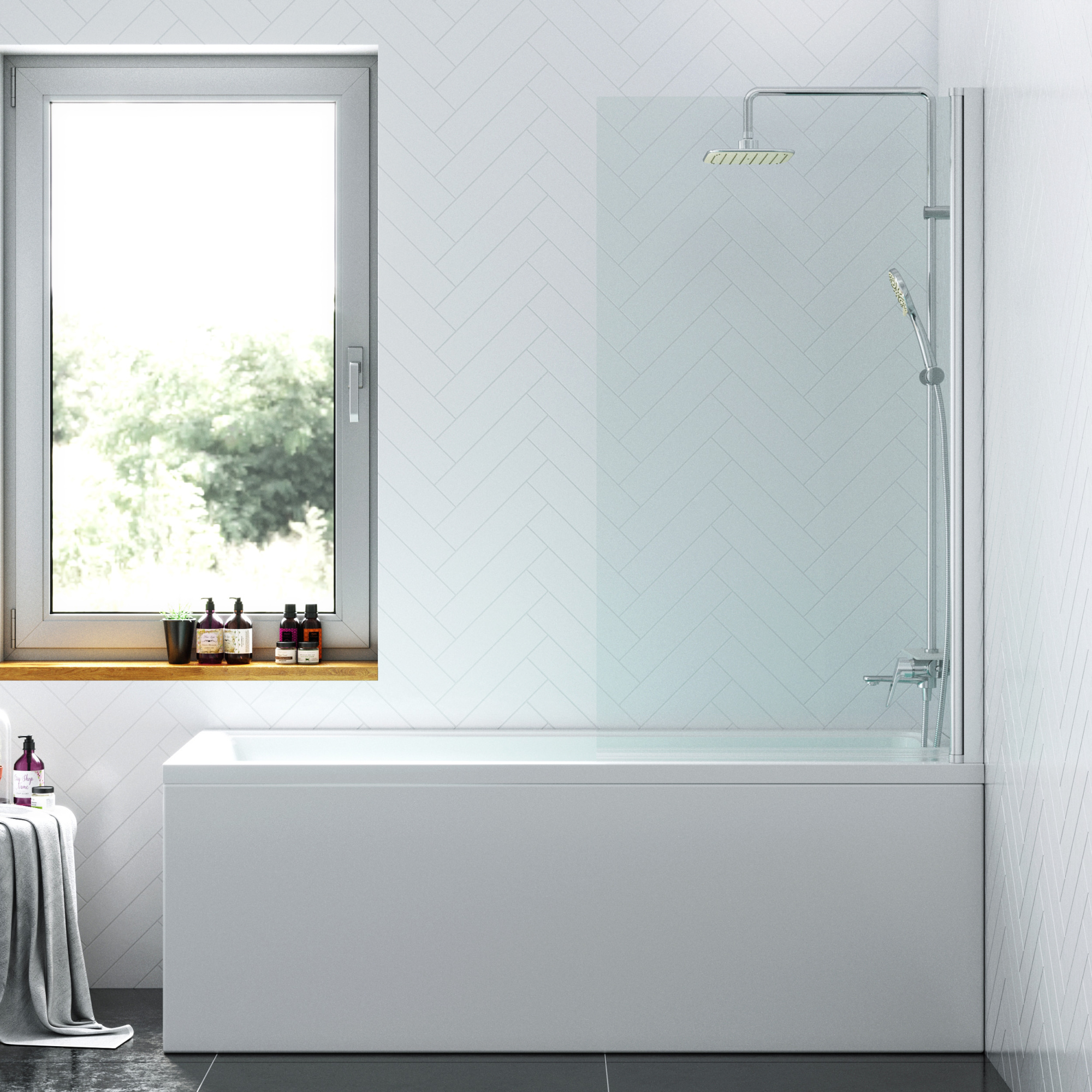 Душевая шторка на ванну 80х140 см Skyline DX35WBS-D080-140MT,