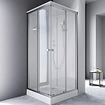 Душевая кабина 90x90 см, без гидромассажа X-Joy W94C-403-090MT, Хром, прозрачное