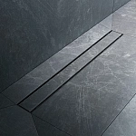 Трап для душа линейный, универсальный затвор Tile, 70 см PrimeFlow W02SC-U11-070-04BM, Черный