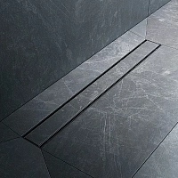 Трап для душа линейный, универсальный затвор Tile, 70 см PrimeFlow W02SC-U11-070-04BM, Черный