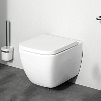 Унитаз подвесной FlashClean с сиденьем микролифт Gem C901701SC, Белый