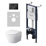 Инсталляция PrimeFit с с подвесным унитазом Aquaspin и клавишей X-Joy IS90238.851900, Синий; белый; черный