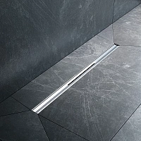 Трап для душа линейный, универсальный затвор Slim line, 60 см MasterFlow W01SC-S11-060-05SB, Хром