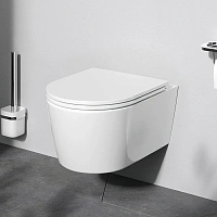 Унитаз подвесной FlashClean с сиденьем микролифт Func C8F1700SC, Белый