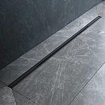 Трап для душа линейный, универсальный затвор Slim line, 100 см MasterFlow W01SC-S11-100-05BM, Черный